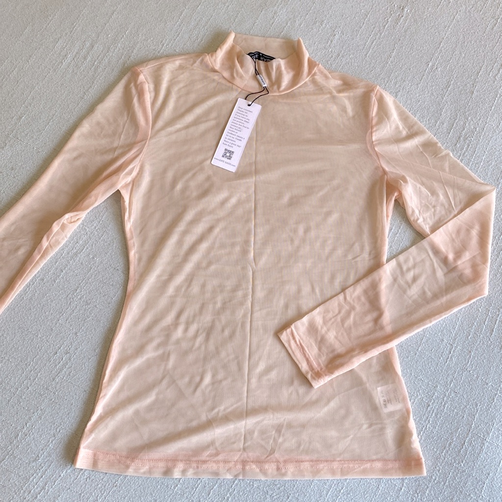 Nwt Kate Kasin Sheer Mesh Top